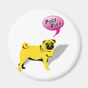 Funny Möpsen Rule Gips Magnet