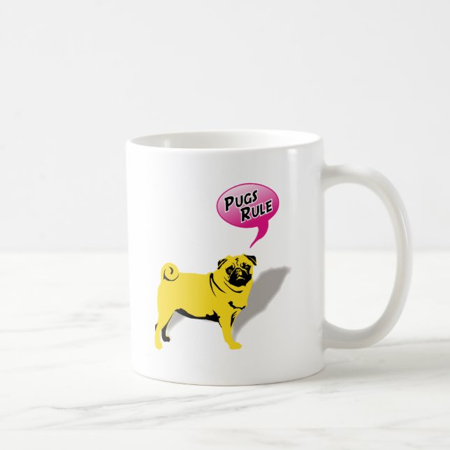 Funny Möpsen Rule Gips Tasse (Rechts)