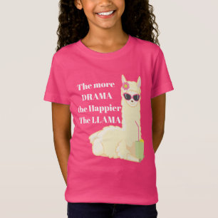Funny more Drama llama Add Message T - Shirt