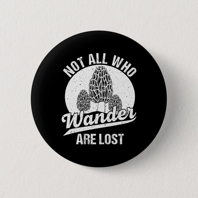 Funny Morel Mushroom Gift Foraging Mushroom Huntin Button (Vorderseite)