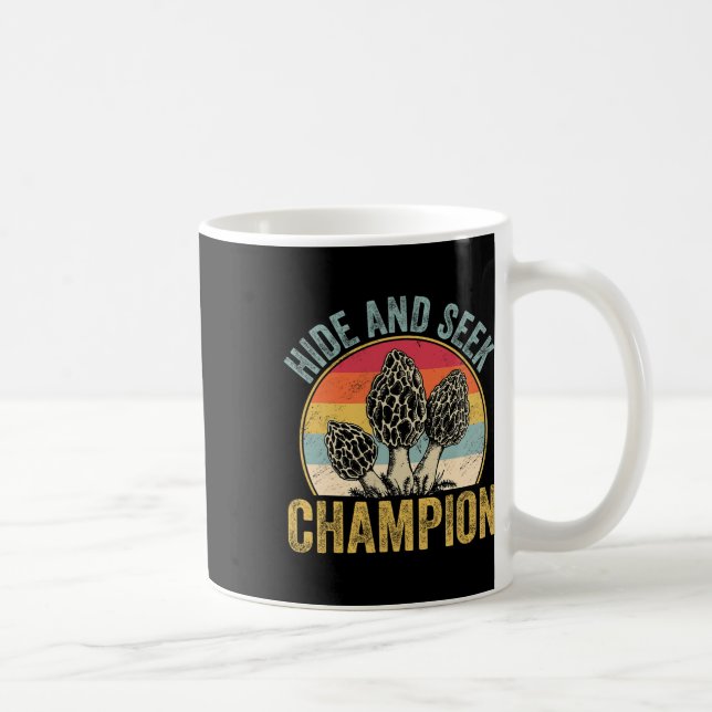 Funny Morel Mushroom Jagd Morels Hunter Foragin Kaffeetasse (Rechts)