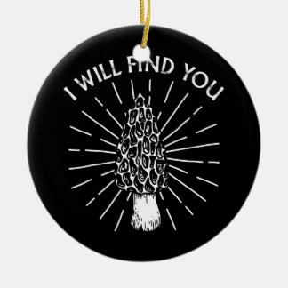 Funny Morel Pilz Jagd Outdoorsommer Keramik Ornament