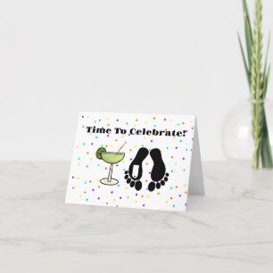 Funny Morgue Zehen mit Tag Birthday Card Karte