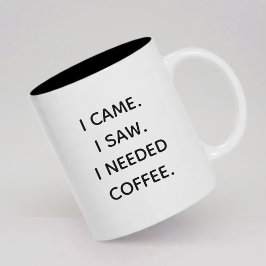 Funny Morning Coffee Mug Gift for Him or Her Zweifarbige Tasse