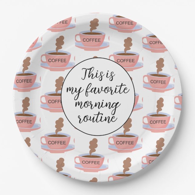 Funny Morning Coffee Pappteller (Vorderseite)