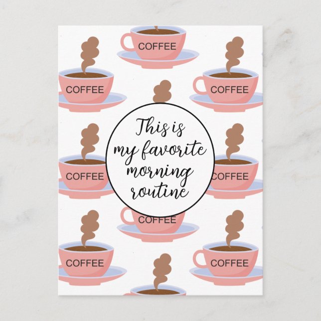 Funny Morning Coffee Postkarte (Vorderseite)