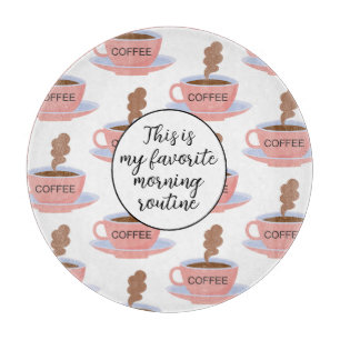 Funny Morning Coffee Schneidebrett