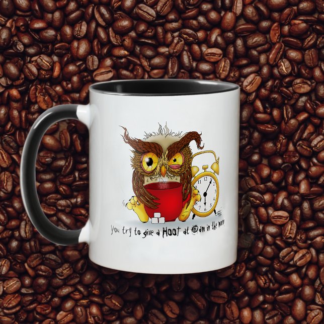 Funny Morning Cranking Owl Tasse (Von Creator hochgeladen)