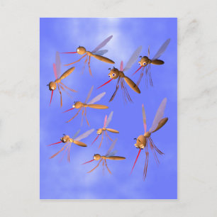 Funny Mosquitoes Postkarte