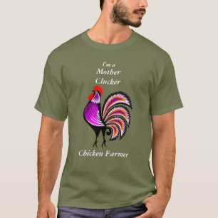 Funny Mother Clucker Hühnchen Bauer Lila Hen T-Shirt