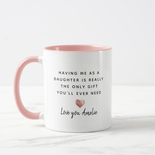 Funny Mother Daughter Niedliches Foto Rose Gold He Tasse (Links)