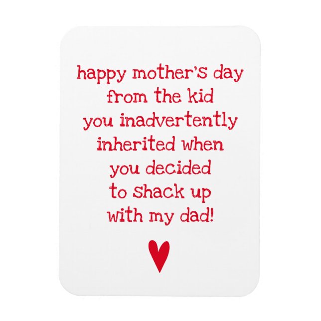 Funny Mother Day Quote für Bonus-Mama Magnet (Vertikal)