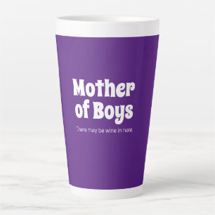 Funny Mother of Boys Bright Lila Milchtasse