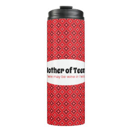 Funny Mother of Teens Red Bandana Thermosbecher