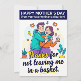 Funny Mother’s Day Card from Son or Daughter Feiertagskarte