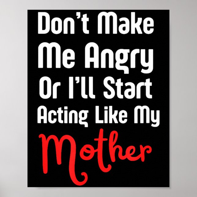 Funny Mother's Day  Poster (Vorne)