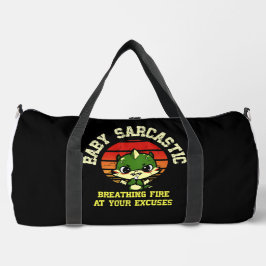 Funny Motivational Dragon - Burn Your Excuses  Duffle Bag