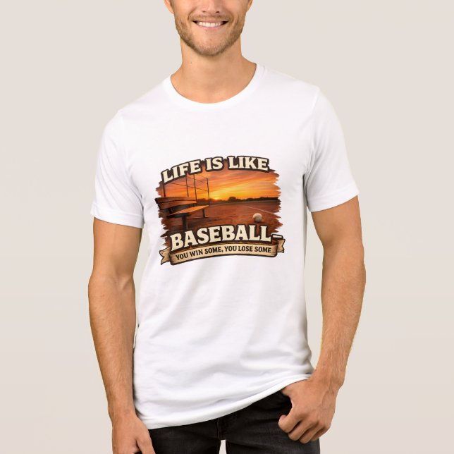funny motivational -life is like Baseball quote  Tri-Blend Shirt (Vorderseite)