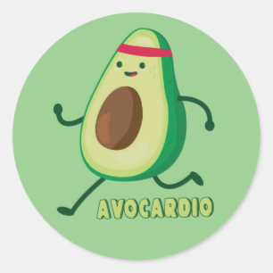 Funny Motivierend Avocardio Button Runder Aufkleber
