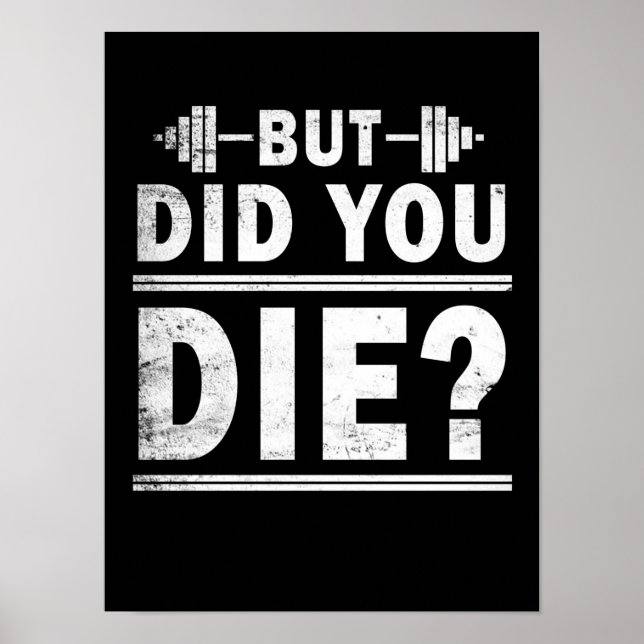 Funny Motivierend Gym Fitness Poster (Vorne)