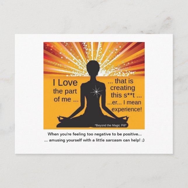 Funny Motivierend Postcard Postkarte (Vorderseite)