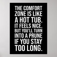 Funny Motivierend Zitat, Comfort Zone vs Hot Tub