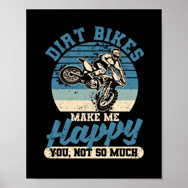 Funny Motocross Enduro Bike Reiter Dirt Bikes mach Poster (Vorne)