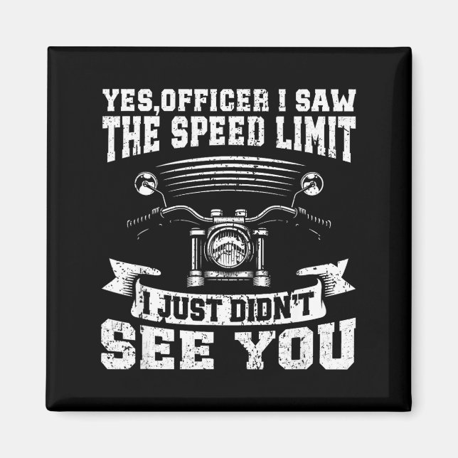 Funny Motorcycle Lover Graphic Women Men Motorbike Magnet (Vorne)