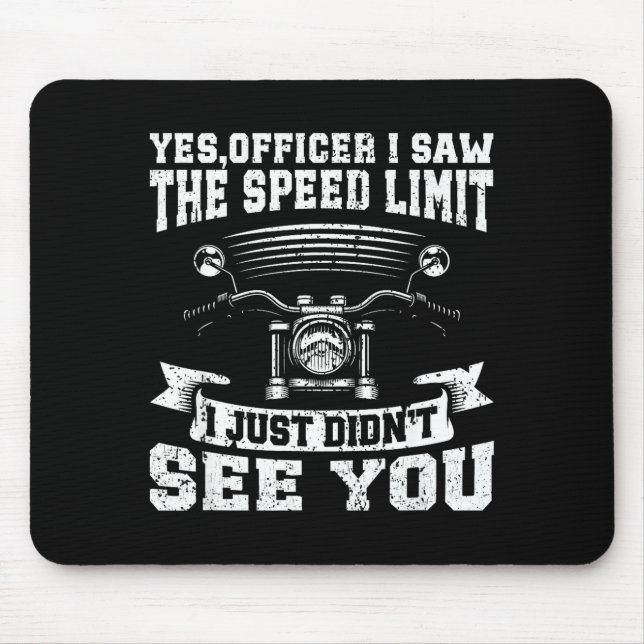 Funny Motorcycle Lover Graphic Women Men Motorbike Mousepad (Vorne)