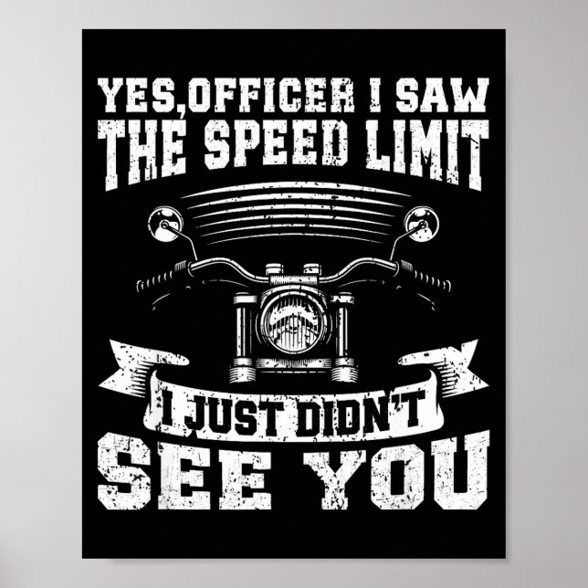 Funny Motorcycle Lover Graphic Women Men Motorbike Poster (Vorne)