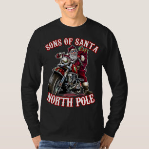 Funny Motorrad Biker Grandpa Santa Sons von Chris T-Shirt