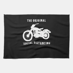 Funny Motorrad Original soziale Distanz Geschirrtuch