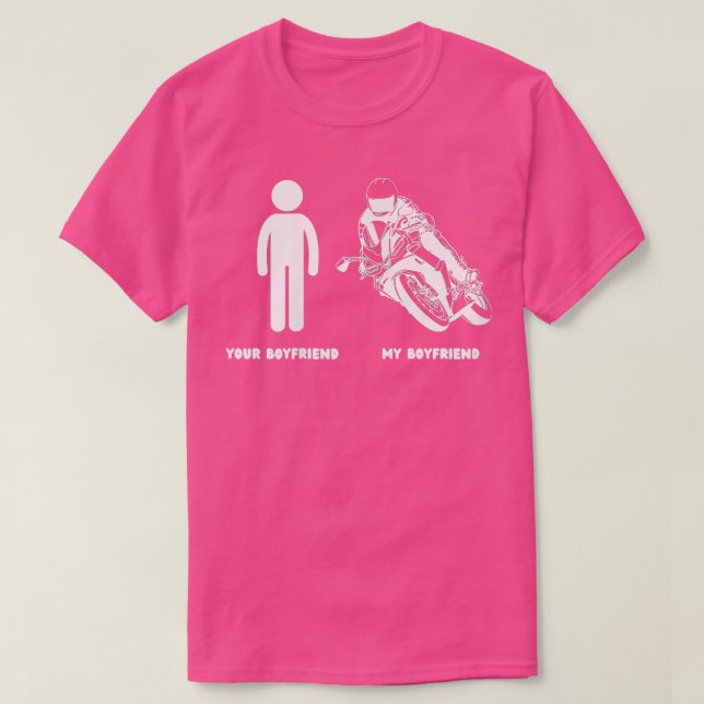 Funny Motorrad Rider Mein Freund Moto Bikers Gi T-Shirt (Design vorne)