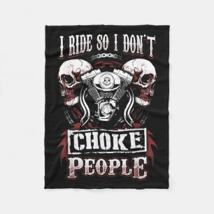 Funny Motorrad Shirt Biker I Ride So ich nicht Cho Fleecedecke