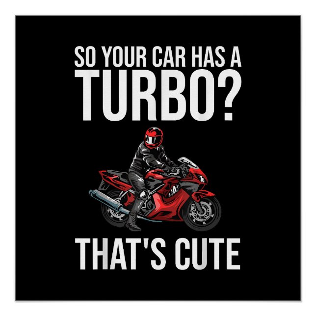 Funny Motorrad Sportbike Geschenk Männer Frauen Mo Poster (Vorderseite)