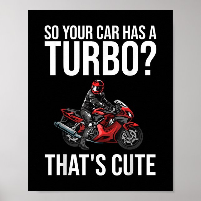 Funny Motorrad Sportbike Geschenk Männer Frauen Mo Poster (Vorne)