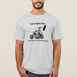 Funny Motorrad T - Shirt, der einen Fahrgast anfor T-Shirt
