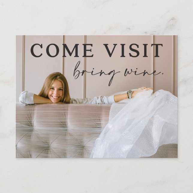 Funny Mouncement Ankündigung Postcard mit Foto Postkarte (Vorderseite)