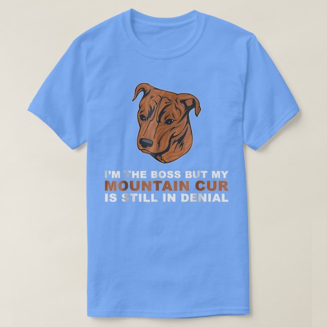 Funny Mountain Cur Dog Geschenk T-Shirt (Design vorne)