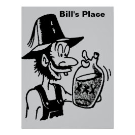 Funny Mountain Man 🏔️ Comical Hillbilly Name Poster