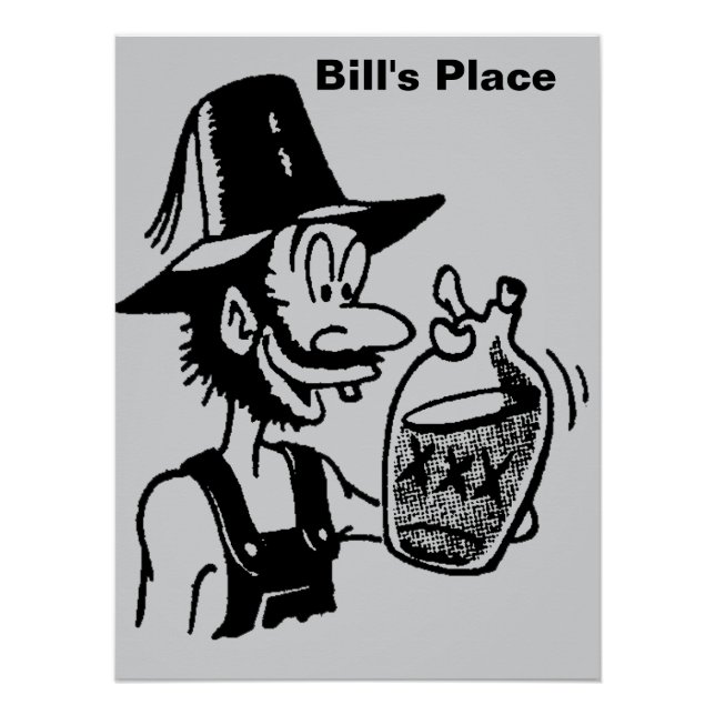 Funny Mountain Man 🏔️ Comical Hillbilly Name Poster (Vorderseite)