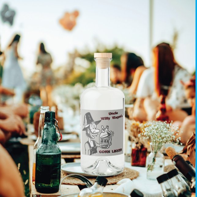 Funny Mountain Man Cool Liquor Flasche Etikett (Von Creator hochgeladen)