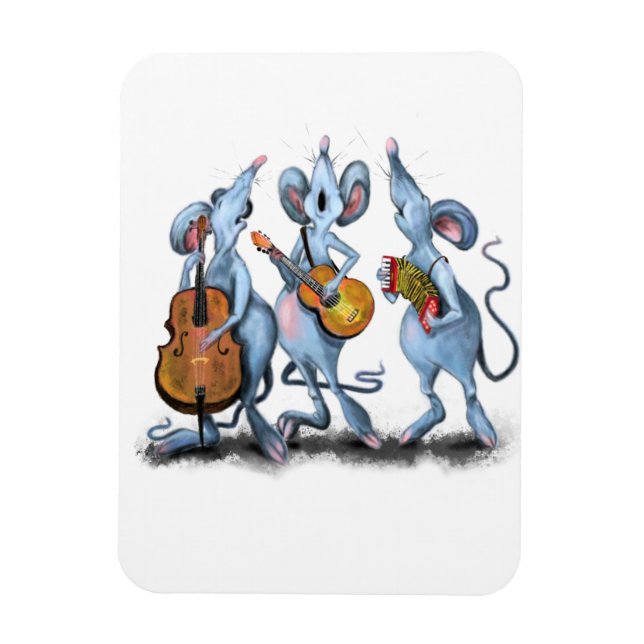 Funny Mouse Band Magnet Geschenk - Malerei (Vertikal)