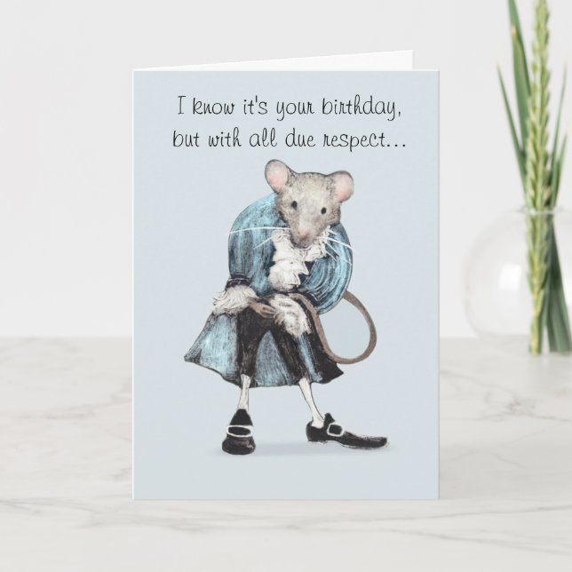 Funny Mouse Birthday Card Karte (Vorderseite)