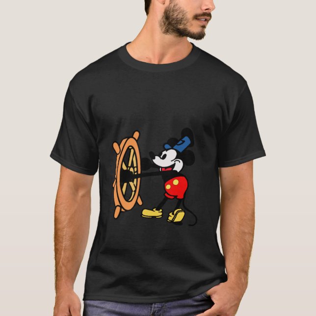 Funny MOUSE CARTOONS Steamboat Willie Original T-Shirt (Vorderseite)