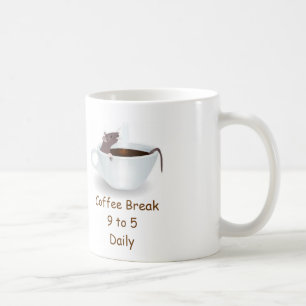 Funny Mouse Tasse: Kaffeepause 9 bis 5 Tage Kaffeetasse