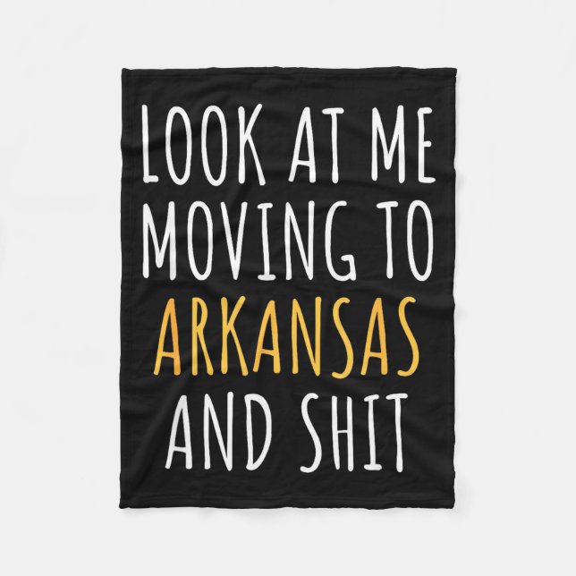 Funny Moving Out Of State Moving Away To Arkansas  Fleecedecke (Vorderseite)