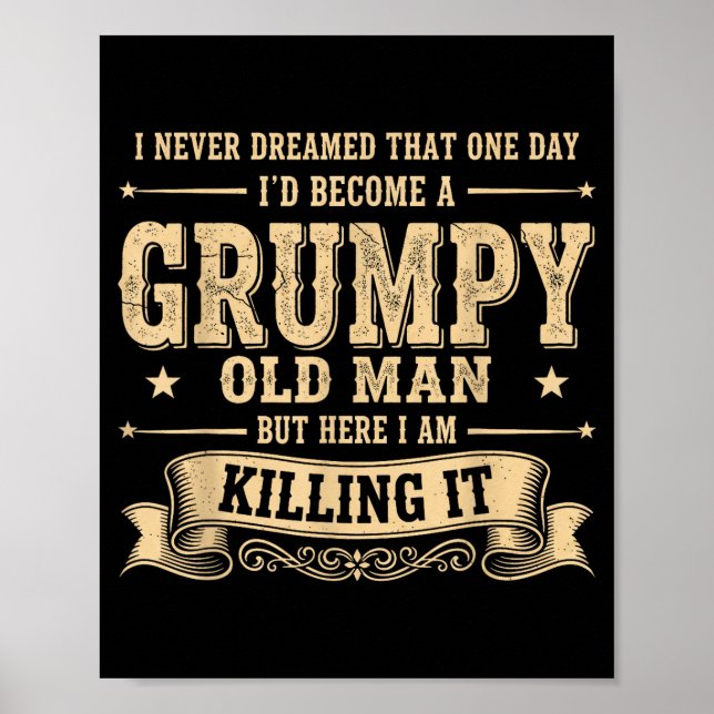 Funny Mpy Old Man  Poster (Vorne)