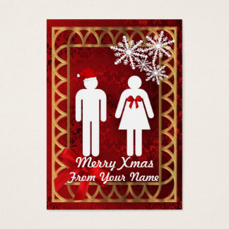 Funny Mr. & Mrs. Santa personalisiert Weihnachtsta