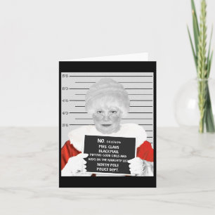Funny Mrs. Claus Mugshot verhaftet Karte